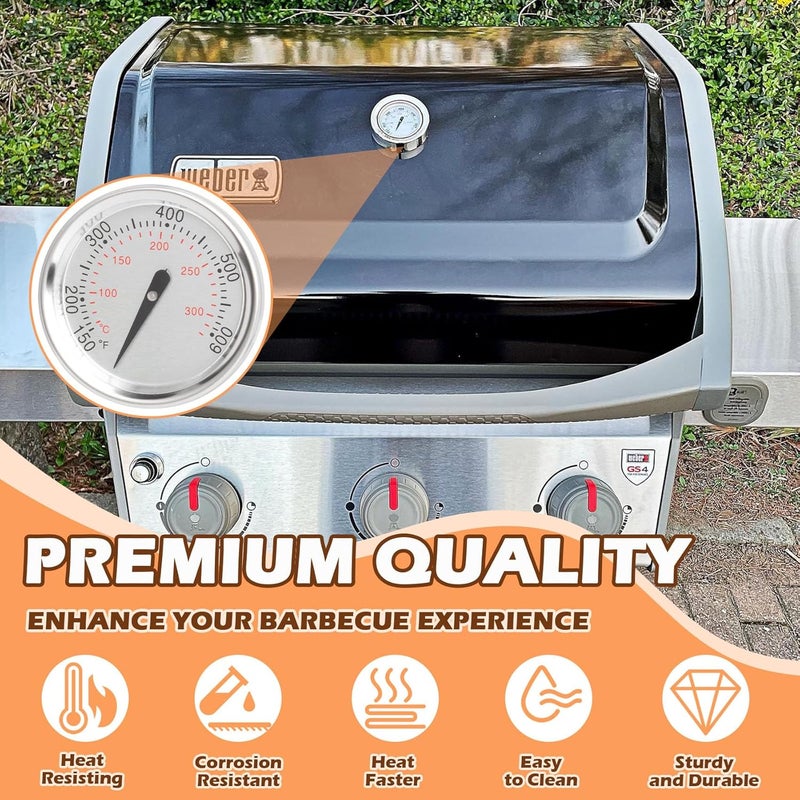 MOASKER 7581/60540 Grill Thermometer for Weber Spirit II 200 & 300 Grills Replacement Parts, Accurate Temperature Gauge for Weber Spirit E/S 210, 220, 310, Q Series and Charcoal Grills (1-13/16" Dia) - Image 5